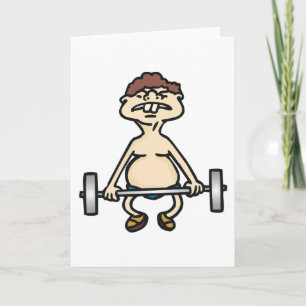 Rolig kroppsbyggare kort