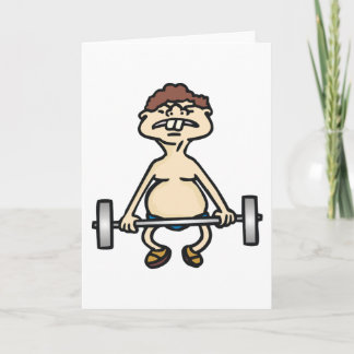 Rolig kroppsbyggare kort