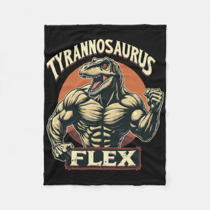 Rolig kroppsbyggare Tyrannosaurus Böj Gym T-rex Di Fleecefilt