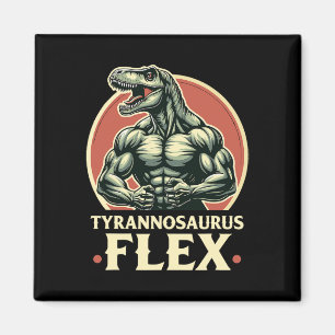 Rolig kroppsbyggare Tyrannosaurus Flex Gym T-rex D Magnet