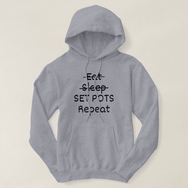 Rolig Krukfiske Hoodie (Design framsida)