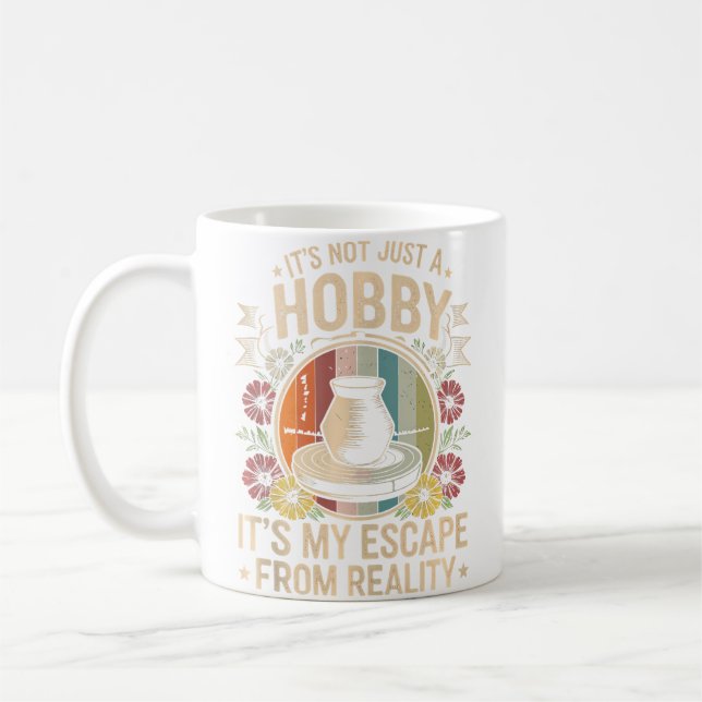 Rolig krukmakare keramisk konstnär kaffemugg (Vänster)