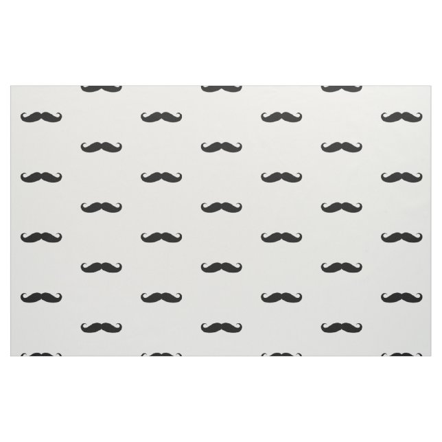 Rolig krullad svart mustasch tyg (Fat Quarter)