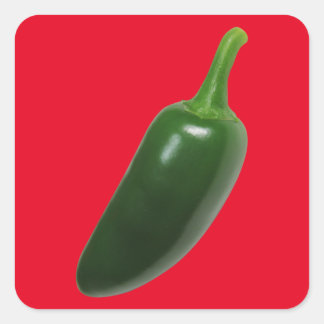 Rolig & kryddig Jalapenopeppar Fyrkantigt Klistermärke