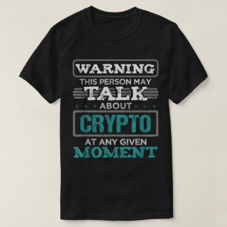 Rolig kryptoinvestor varningsdesign t shirt