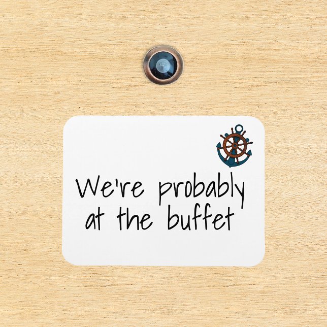 Rolig kryssningsdörrmarkör Förmodligen vid buffén  Magnet (Skapare uppladdad)