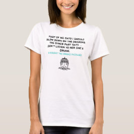 Rolig Kryssningsfartyg Dricker Drycker Paket T Shirt