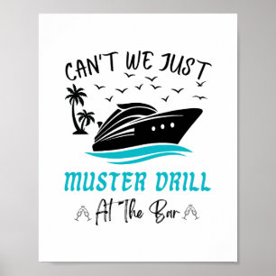 Rolig kryssningsmönsterövning drickande design poster