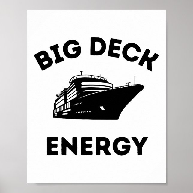 Rolig kryssningströja för män - Stor däckenergi  Poster (Framsidan)