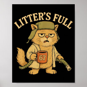 Rolig Kull Fullständig Kattparodi 67 Sex Sju Meme Poster