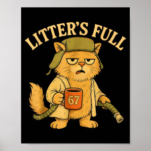 Rolig Kull Fullständig Kattparodi 67 Sex Sju Meme Poster