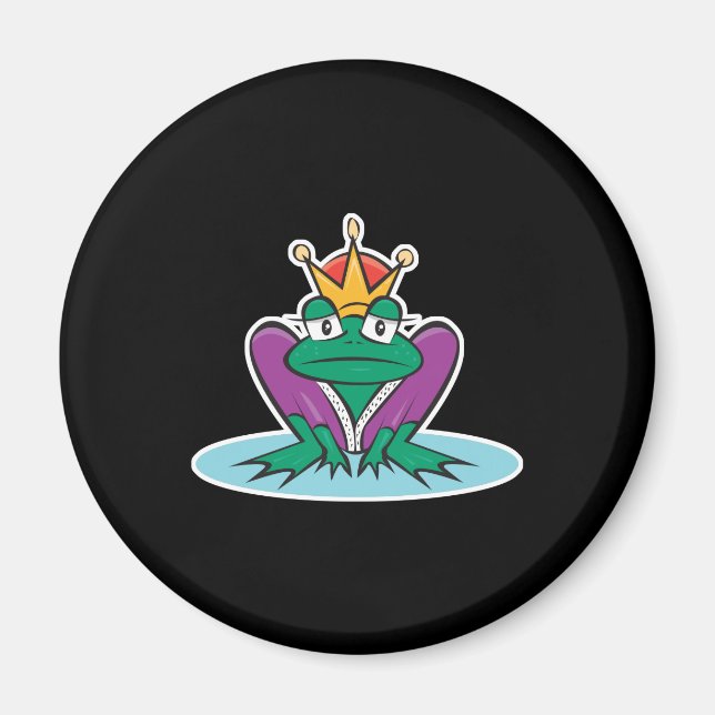 rolig kung groda magnet (Framsidan)