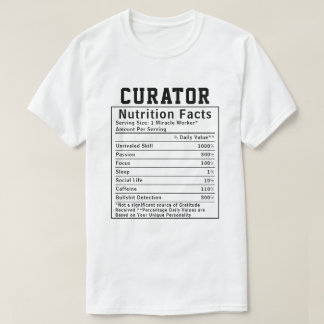 Rolig kurator näringsfakta present till museiperso t shirt