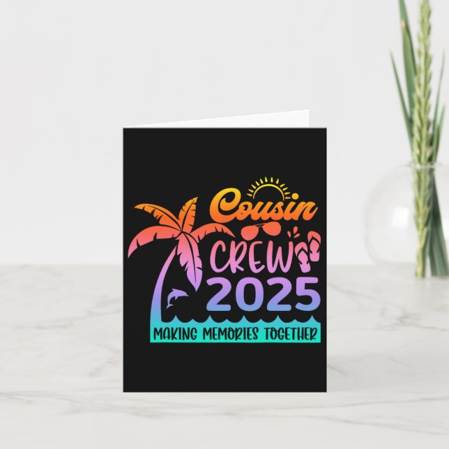 Rolig kusincreme 2025 Sommar Grupp Minnen Skapas Kort (Framsida)