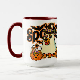 Rolig kuslig Halloween-hundmugg Mugg