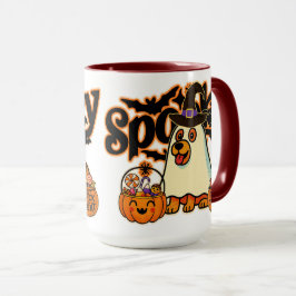Rolig kuslig Halloween-hundmugg Mugg