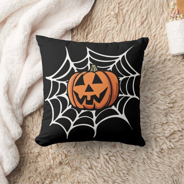 Rolig kuslig Halloween-pumpa  Kudde (Filt)