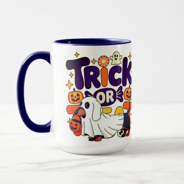 Rolig kuslig kaffekopp för höst- och Halloweenpres (Vänster)