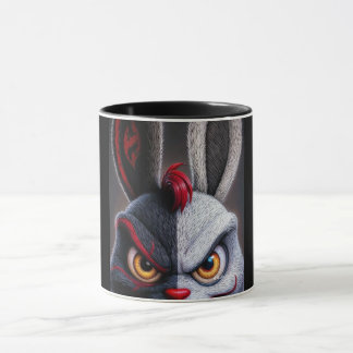 Rolig kuslig monsteransikte svart kaffemugg | Teck