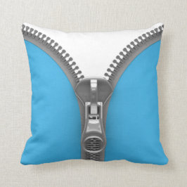 Rolig kuslig realistisk blåttZipper Kudde