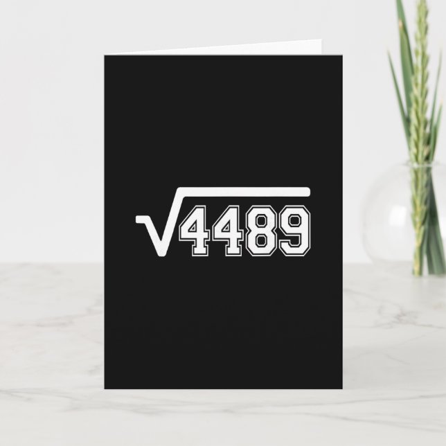 Rolig kvadratrot 4489 67 Rolig meme slogan 6 7 Ma Kort (Framsida)