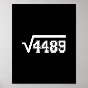 Rolig kvadratrot 4489 67 Roligt Meme-uttryck 6 7 M Poster