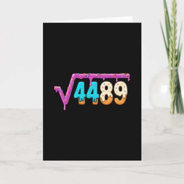 Rolig kvadratrot 4489 Glassdropp Math 67 Roligt Kort (Framsida)