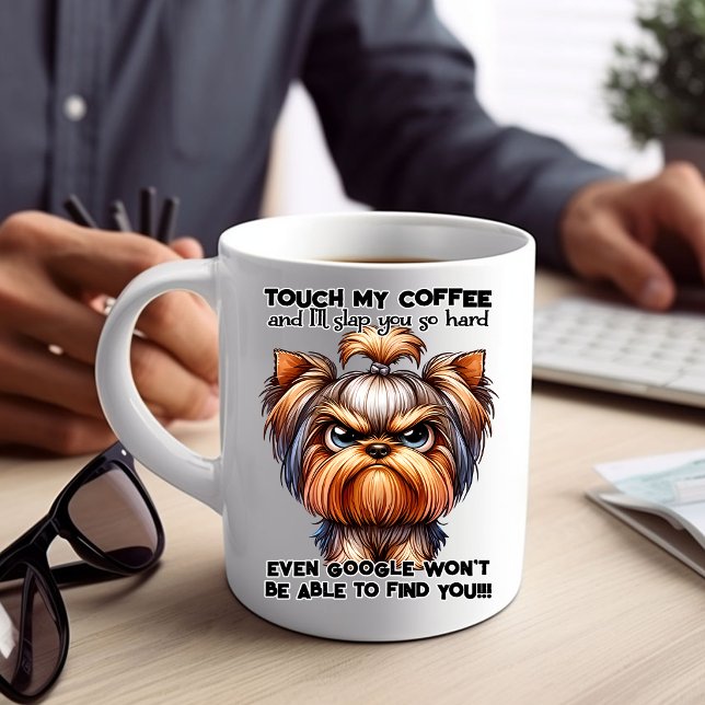 Rolig kvick hund humor konst illustration kaffe mugg (Skapare uppladdad)