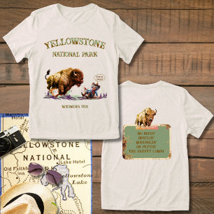 Rolig Kvinna som Repas en Vild Bisonbuffel T-Shirt