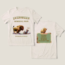 Rolig Kvinna som Repasar en Vild Bison T-Shirt