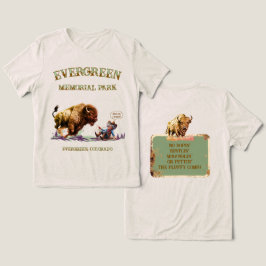 Rolig Kvinna som Repasar en Vild Bison T-Shirt