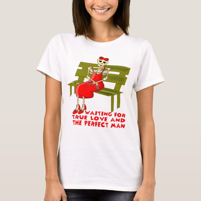 ROLIG KVINNA T-SKJORTA, VÄNTANDE KÄRLEK TRÖJA (Framsida)