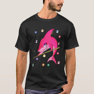 Rolig kvinnlig biljardbassänghaj t shirt