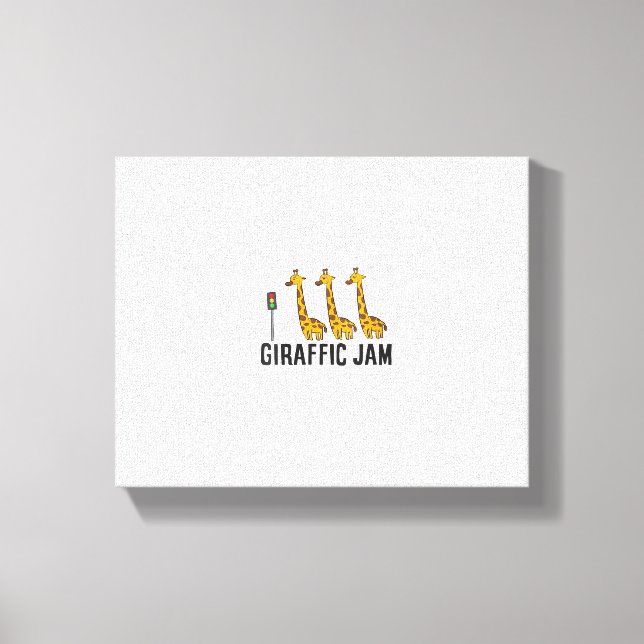 Rolig kvinnlig giraff-tröja med giraff Pun Cute Canvastryck (Framsida)