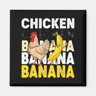 Rolig Kyckling Banan Dans Meme För Barn & Vuxna Magnet