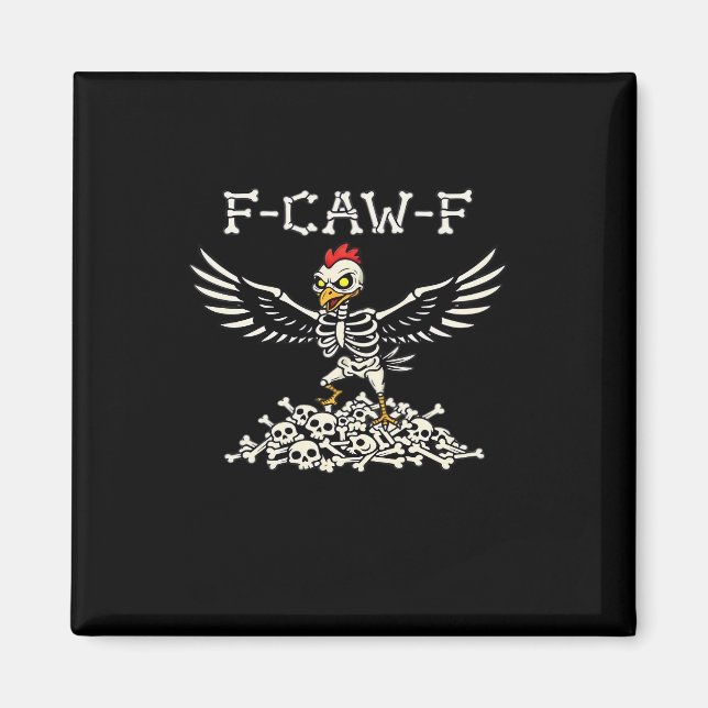 Rolig Kyckling Halloween Cool Unik Stil Magnet (Framsidan)