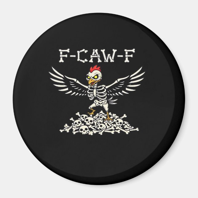 Rolig Kyckling Halloween Cool Unik Stil Magnet (Framsidan)