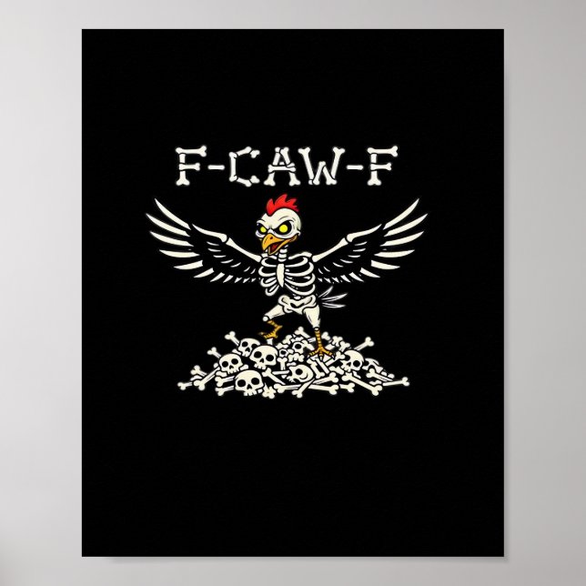 Rolig Kyckling Halloween Cool Unik Stil Poster (Framsidan)