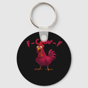 Rolig Kyckling Humor Kreativt Ledigt Stil Nyckelring