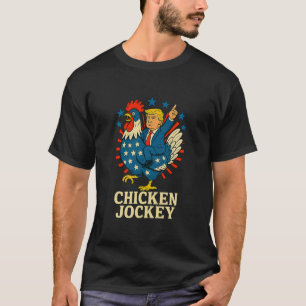 Rolig Kyckling Jockey Trump Meme T Shirt