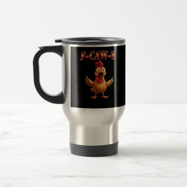 Rolig Kyckling Klassisk Estetisk Design F Caw F Resemugg (Vänster)