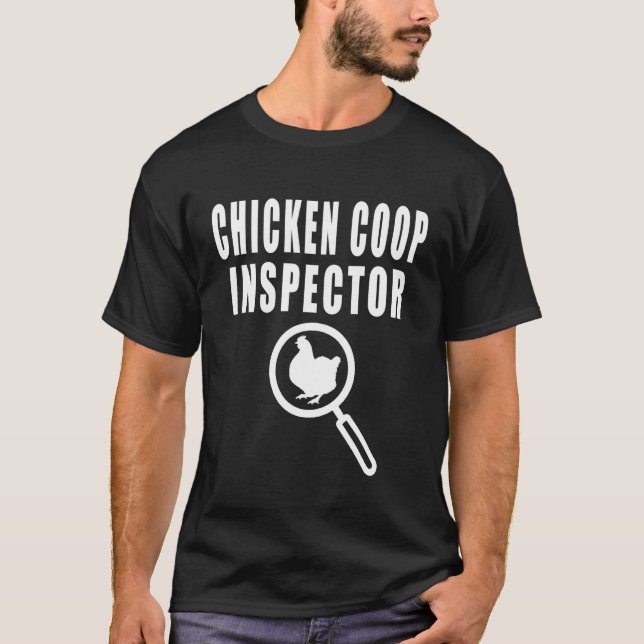 Rolig Kyckling Koinspektör T Shirt (Framsida)