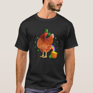 Rolig Kyckling Leprechaun Hatt St Patrick's Day Sh T Shirt