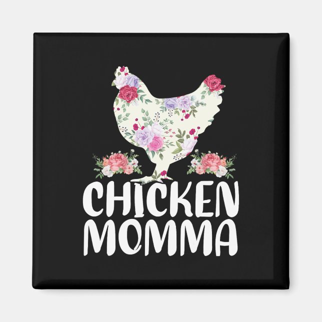 Rolig Kyckling Mamma Tröja För Kvinnor Mors Dag  Magnet (Framsidan)