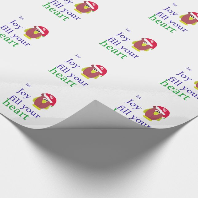 Rolig kyckling med hjärtvärmande talesätt presentpapper (Hörn)