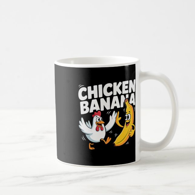 Rolig Kyckling Nana Dans  Kaffemugg (Höger)