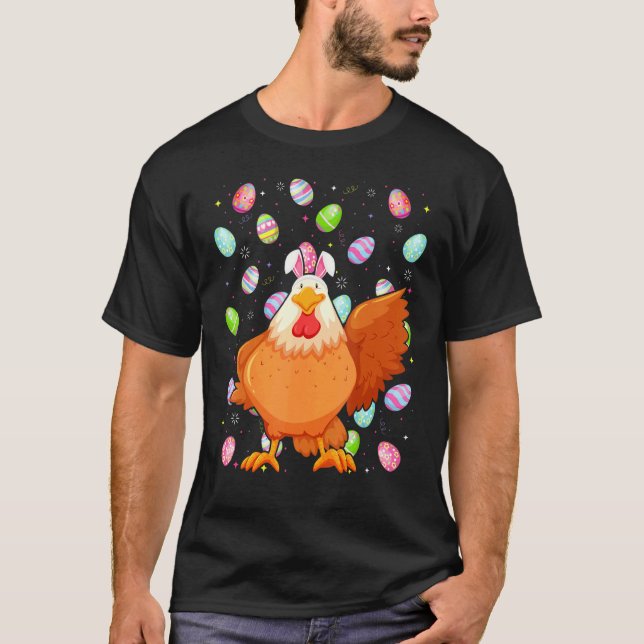 Rolig kyckling påskägg Påsk sol T Shirt (Framsida)