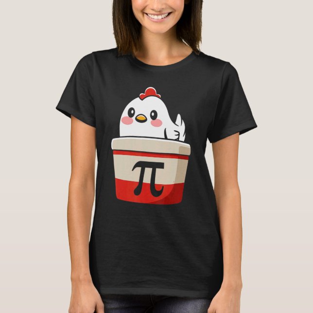 Rolig Kyckling Pot Pi Tröja Dag Paj Matematik Älsk (Framsida)