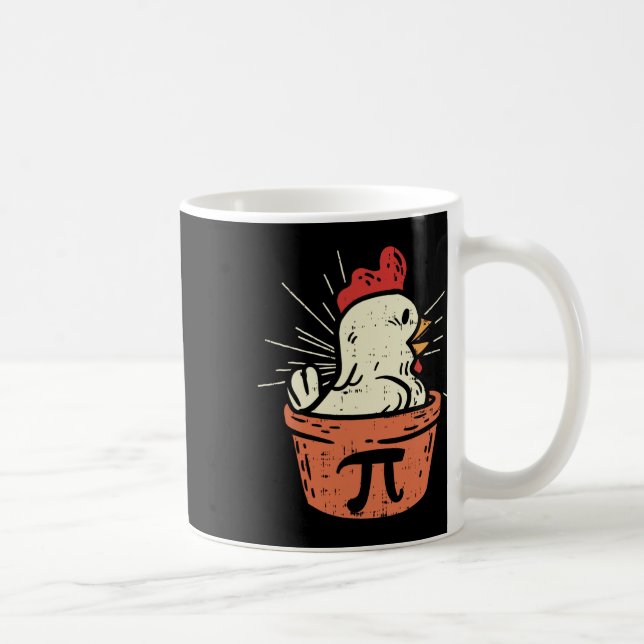 Rolig Kyckling Pot Pi Tröja Dag Paj Matte Älskare  Kaffemugg (Höger)