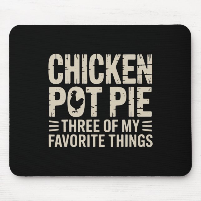 Rolig Kyckling Pot Pie Humor Retro Mat Sarcastic S Musmatta (Framsidan)